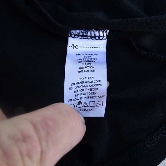 CeCe Black Knit Top with Lace Short Sleeves 1X NWT - Picture 11 of 11